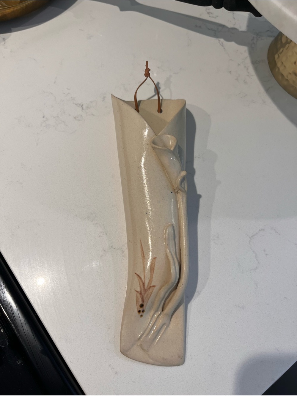 Handmade Ceramic Calla Lily Wall Pocket Vase